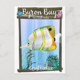 Byron Bay Australien reseaffisch. Vykort