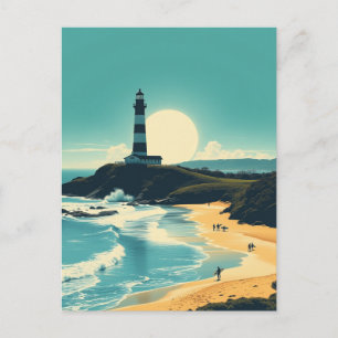 Byron Bay Australien Vintage Strand Fyrtorn Vykort