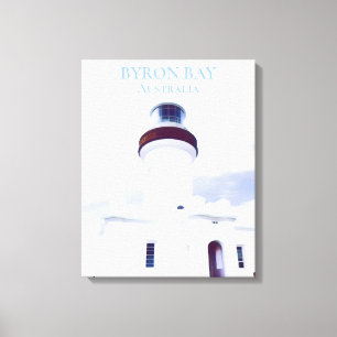 Byron Bay Cape Byron fyr Australien resa Canvastryck