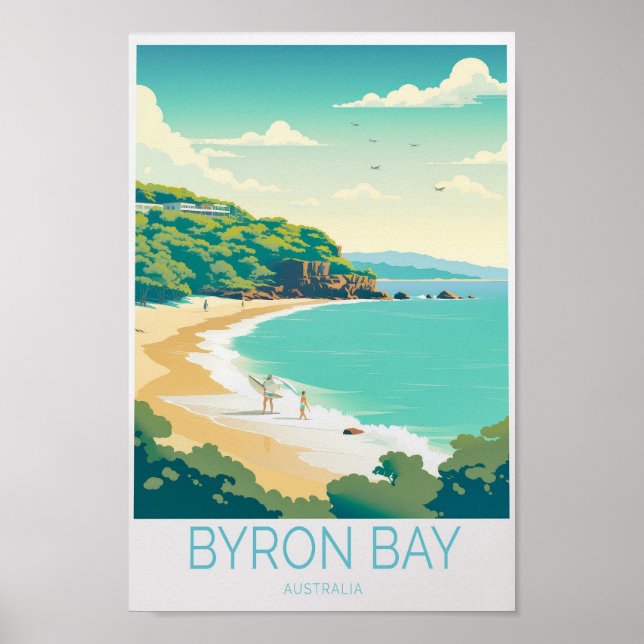 Byron Bay Coastal Travel Poster (Framsidan)