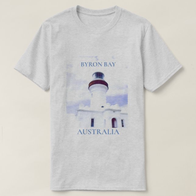 Byron Bay fyr Australien reser T Shirt (Design framsida)