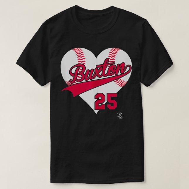 Byron Buton Baseball Heart Gameday T Shirt (Design framsida)