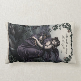 Byron "Hon Walks in Beauty" Victorian Art Pillow Lumbarkudde