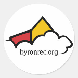 Byron Rec logotypklistermärke Runt Klistermärke