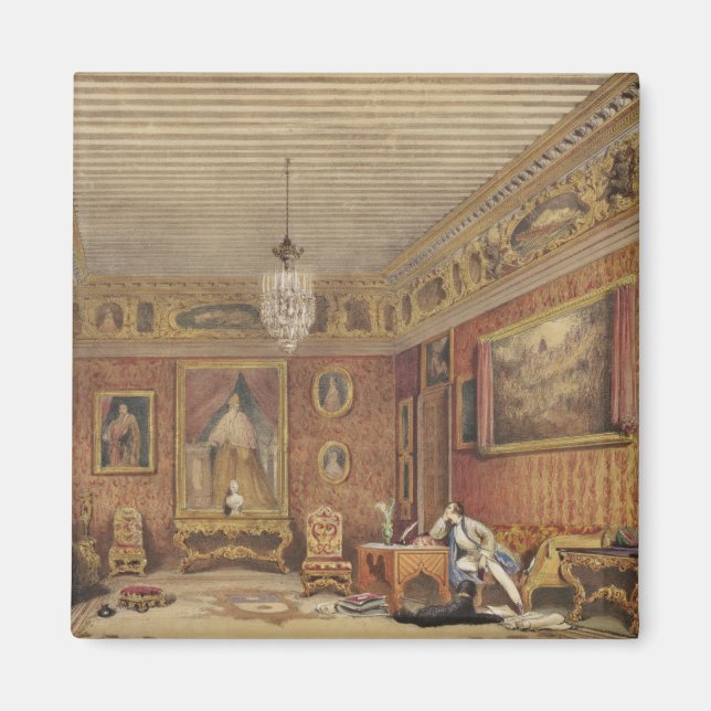 Byrons rum i Palazzo Mocenigo, Venedig (w/c på s Magnet (Framsidan)