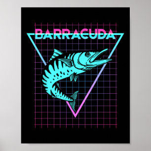 Byrracuda Fiske Fiske Estetisk Retro Byrracuda Poster