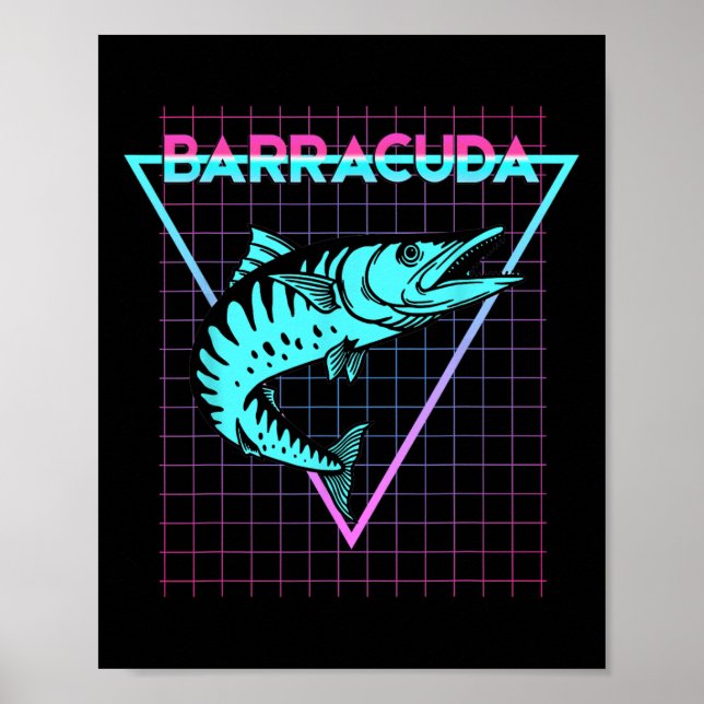 Byrracuda Fiske Fiske Estetisk Retro Byrracuda  Poster (Framsidan)
