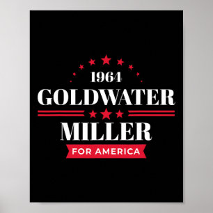 Byrry Goldwater Tröja Republikan 1964 Kampanj Poster