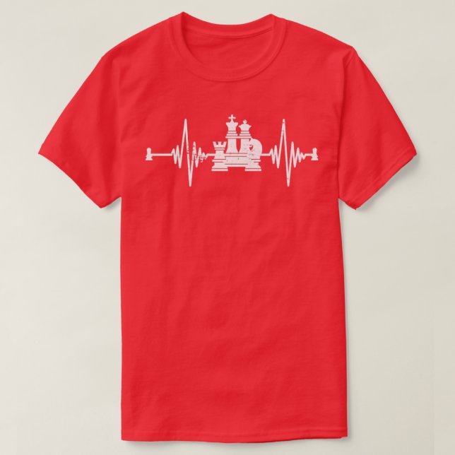 Byrspel Älskare Heartslag Chess T Shirt (Design framsida)