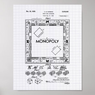 Byrspel Apparatus 1935 Patent Art - Led Peper Poster