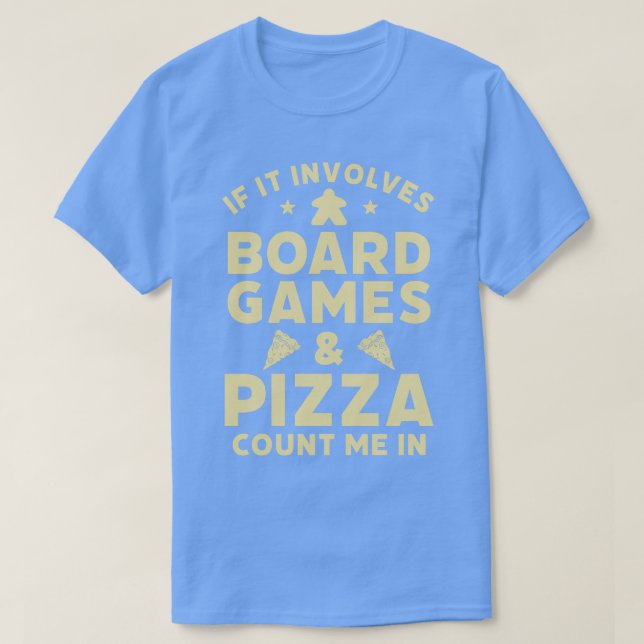 Byrspel och Pizza Funny Game Nght Host T Shirt (Design framsida)