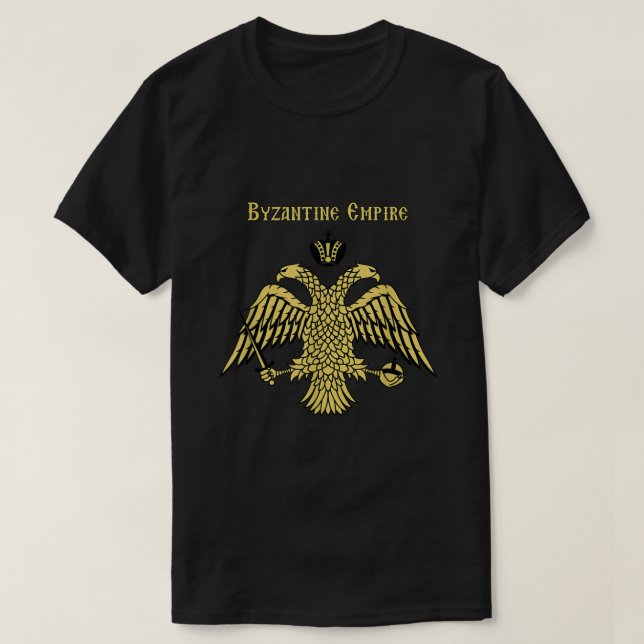 Bysantinsk Empire Dubbla Headed Eagle Constantinop T Shirt (Design framsida)