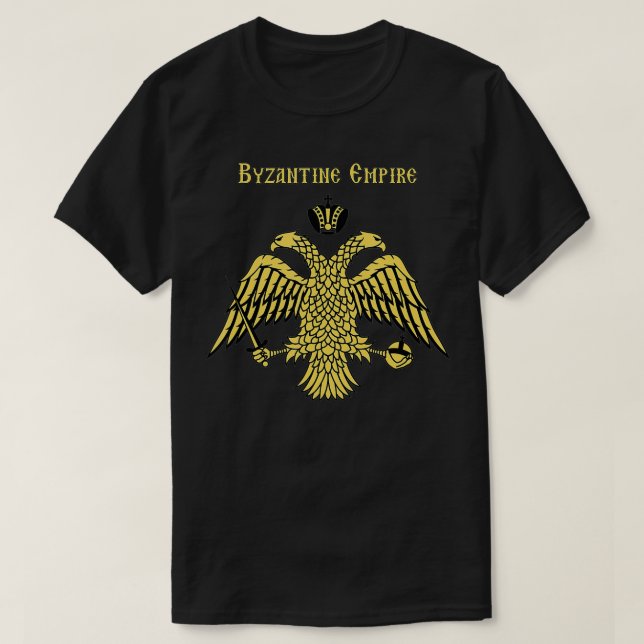 Bysantinsk Empire Dubbla Headed Eagle Constantinop T Shirt (Design framsida)