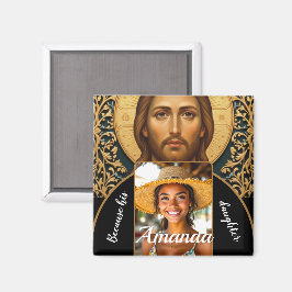 Bysantinsk Kristus-ikon - Jesus Magnet