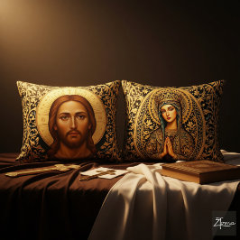 Bysantinsk Kristus-ikon - Jesus Prydnadskudde