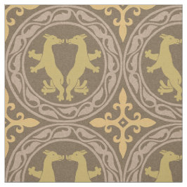 Bysantinska Beaster Ochre och Brown Tyg