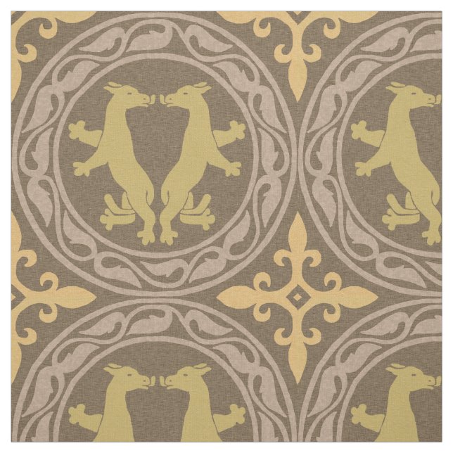 Bysantinska Beaster Ochre och Brown Tyg (Provkarta)