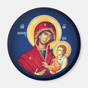 Bysantinska kristna ortodoxa ikoner: Virgin Mary Magnet