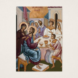 Bysantinska ortodoxa östliga rit bröllopskort visitkort