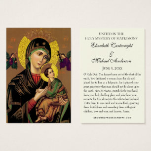 Bysantinska ortodoxa Östran Rite Bröllop Heliga Ca Visitkort