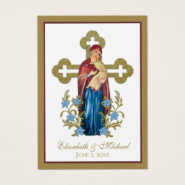 Bysantinska ortodoxa Östran Rite Bröllop Heliga Ca Visitkort