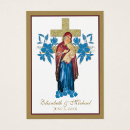 Bysantinska ortodoxa Östran Rite Bröllop Heliga Ca Visitkort