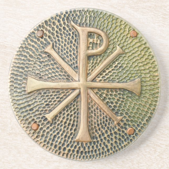 Bysantisk kor-symbol metall medallion historia anc underlägg (Framsidan)