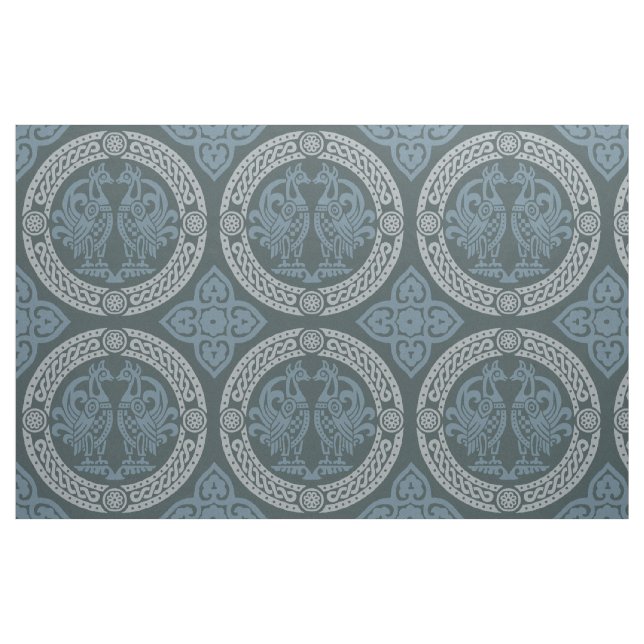 Bysantiska fåglar, indigoer tyg (Fat Quarter)