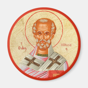 Bysantiska kristna ortodoxa ikoner: Saint Nickolas Magnet