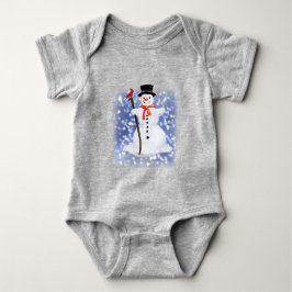 Bysdräkosten snögubbe baby t shirt
