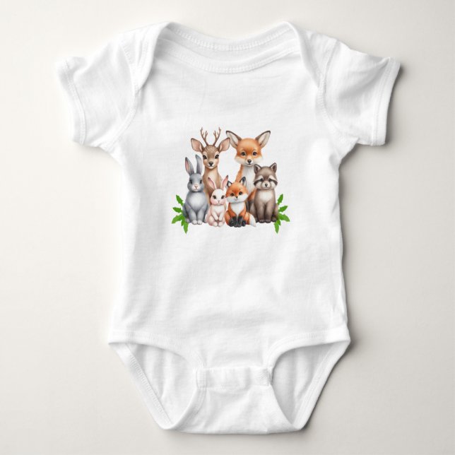 Bysdräkt av baby djur baby t shirt (Framsida)