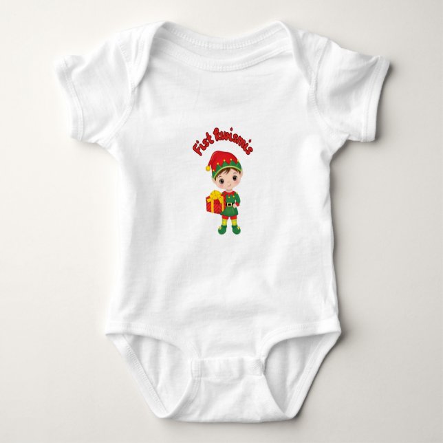 Bysdräkt av baby Julafton T Shirt (Framsida)