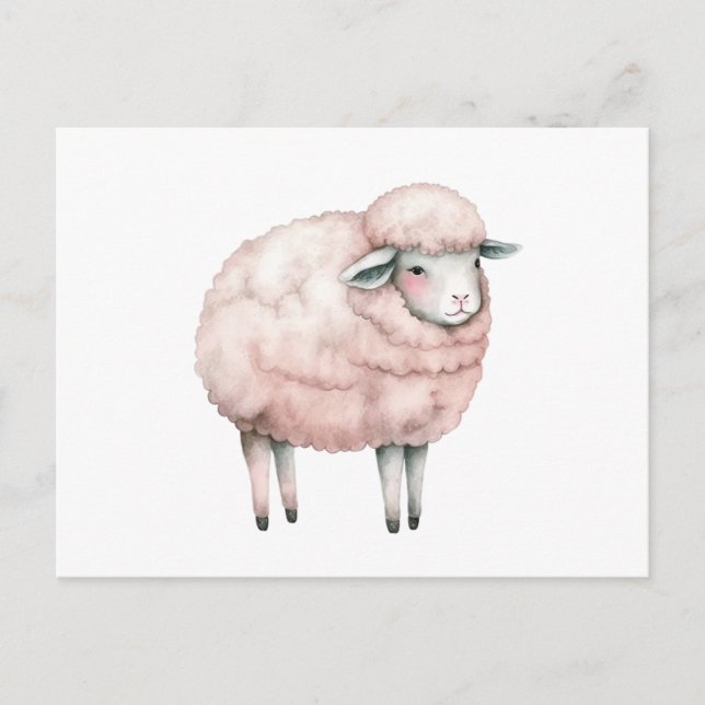 Bysdräkt i baby av klaviskt lamm vykort (Framsida)