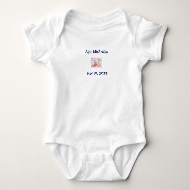 Bysdräkt i baby monogrammen t shirt (Framsida)