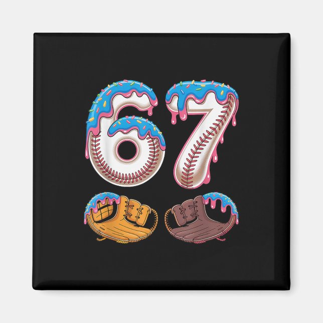 Bysebyll 67 - Glassdråpe 67 Meme Rollig Spelare  Magnet (Framsidan)