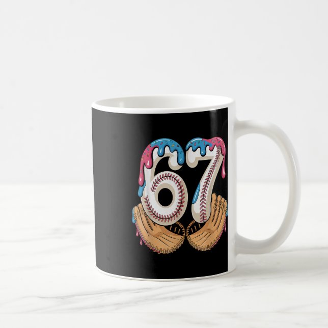 Bysebyll 67 - Glassigt läskedrycksdropp 67 Meme Ro Kaffemugg (Höger)