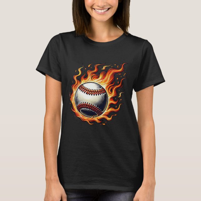 Bysebyll Älskar Firebyll Bysebyll Flaming Byll  T Shirt (Framsida)