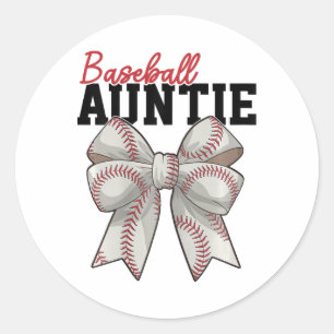 Bysebyll Auntie Vintage Sport Älskare Auntie Mor Runt Klistermärke