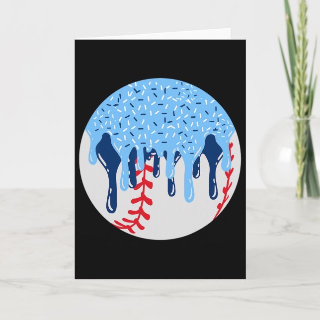 Bysebyll Blå Glass Dripp Med Strössel Dripp  Kort (Framsida)