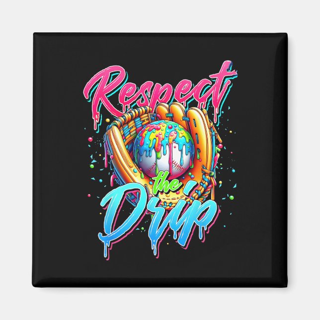 Bysebyll Drip Pojkar Glass Drip Ungdom Respekt Th Magnet (Framsidan)