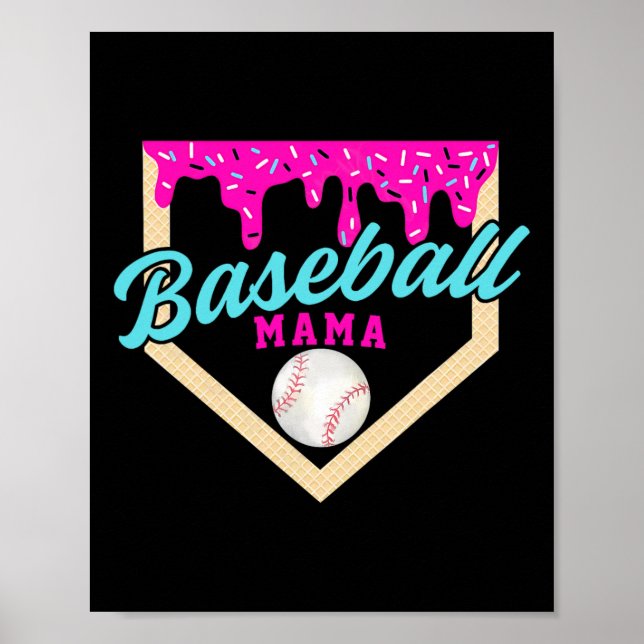 Bysebyll Mama Home Plate Glass Strömmar Med Ströss Poster (Framsidan)