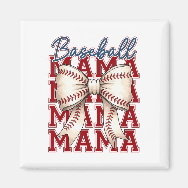 Bysebyll Mamma Coquette Bow Game Day Bysebyll Mamm Magnet (Framsidan)