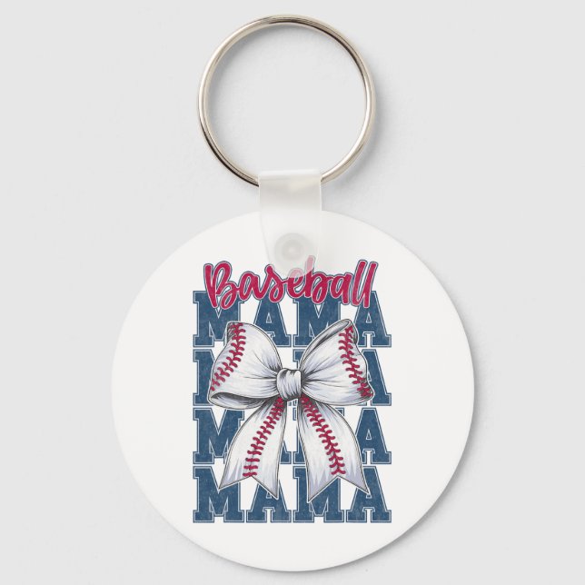 Bysebyll Mamma Coquette Bow Game Day Bysebyll Mamm Nyckelring (Framsida)