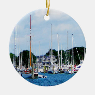 Byskeppsdocka på Wickford, RI Julgransprydnad Keramik