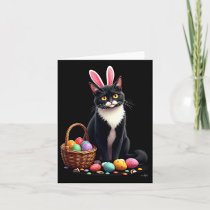 Bysket påskhare Kat Egg Kort