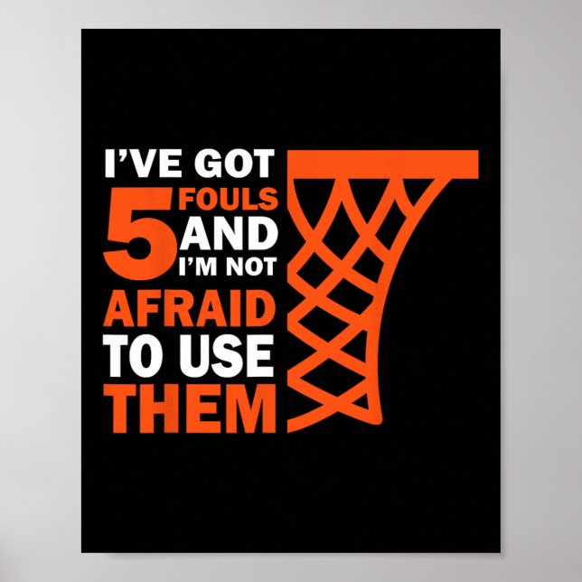 Bysketbyl Player 5 Fouls - Ringar Byller Bysketbyl Poster (Framsidan)