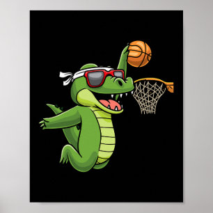 Bysketbyll Alligator Bysketbyll för krokodiluppspe Poster