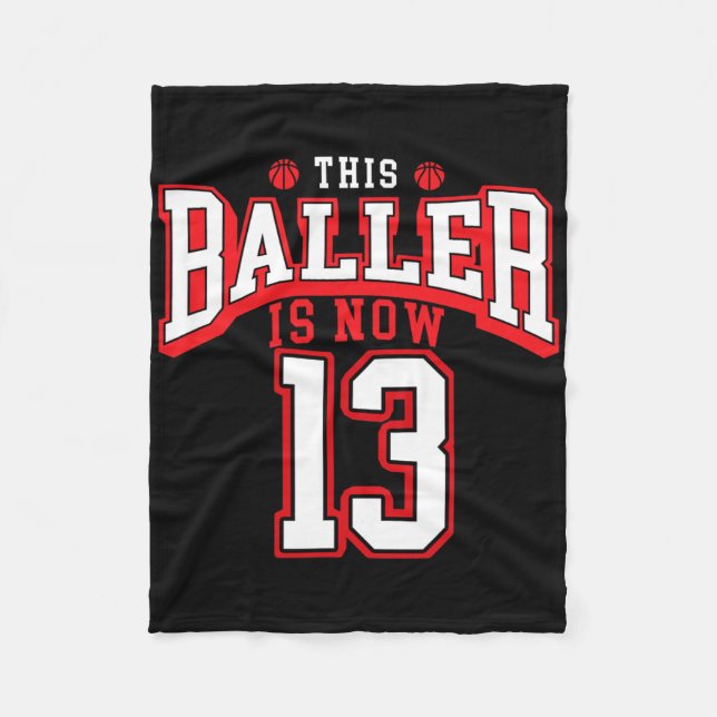 Bysketbyll Älskare 13 år gammal dag Fleecefilt (Framsidan)