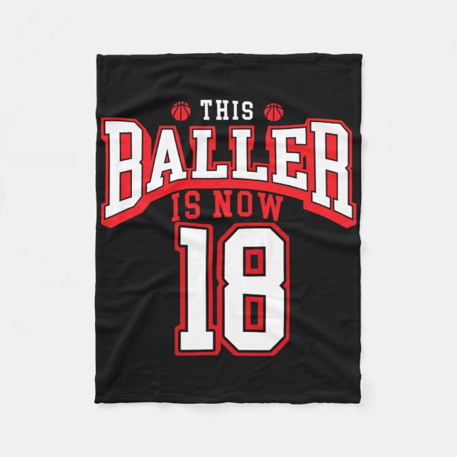 Bysketbyll Älskare 18 år gammal dag Fleecefilt (Framsidan)