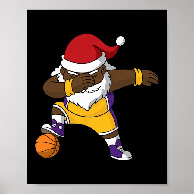Bysketbyll Black Dabbing Jultomten African Ameri Poster (Framsidan)
